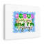 Jesus Loves You Blue Square - Wrapped Canvas Print-699719334