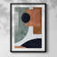 Formes abstraites II - Art abstrait moderne, encadré sous verre et sous passe-partout, décoration murale moderne pour salon.-1007586229-1007586216