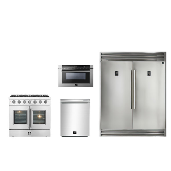 Dalxo 2 Piece Kitchen Appliance Package with Dual Fuel 30'' Gas