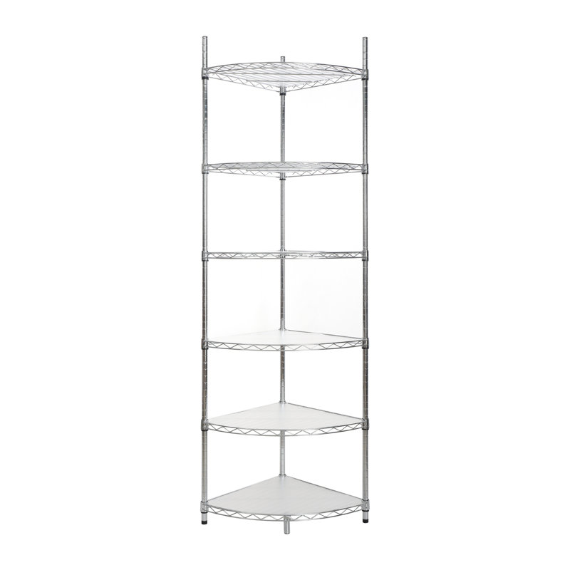 Étagère d'angle à 6 niveaux, Chrome
