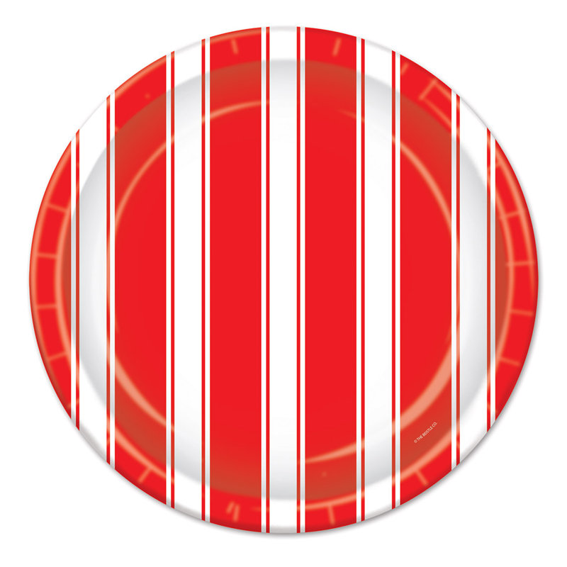 Plaque de dessert en papier cirque, H 7 po x l 7 po x P 0,01 po