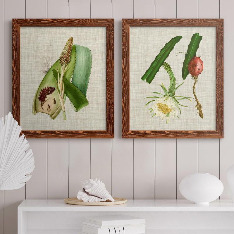 Impression encadrée Elegant Tropicals IPremium - prête à être accrochée, H 20 po x l 17 po x P 1 po, Toile avec cadre érable