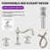 2-handle Bathroom Faucet with Drain Assembly