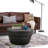 18" Bronze Metal Round Drum End Table