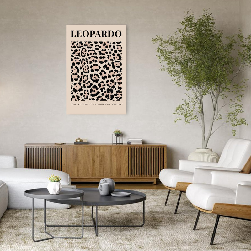 Reproduction d'art léopard sauvage et sauvage, 48" H x 32" W