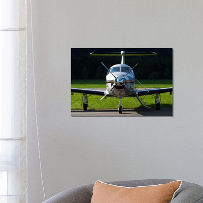 A Pilatus PC-12 Private Jet 1 Piece Wrapped Canvas Wall Art