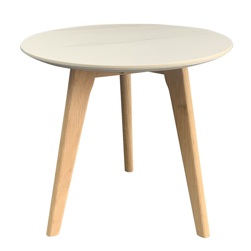 Karyssa End Table, Light Wood, White