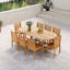 Bethuer 2pc Outdoor Patio 100% FSC Wood Stackable Dining Side Chairs