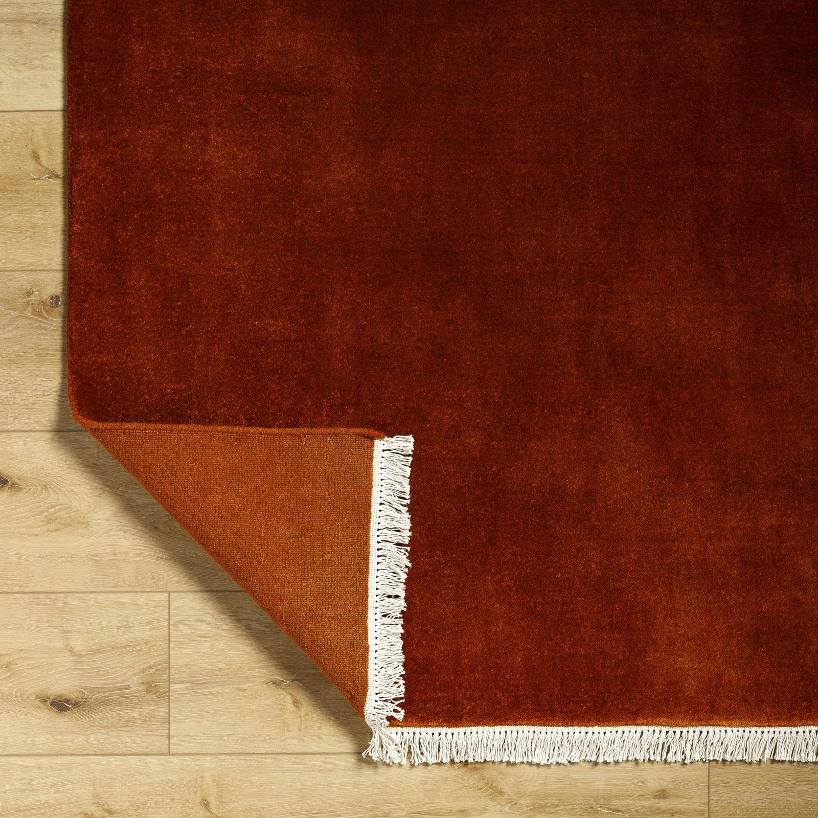 Clio Hand-Woven Red Wool Rug, Square 6'