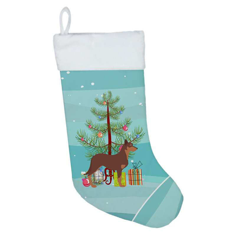 Chaussette de noël joyeux de noël, Kelpie australien