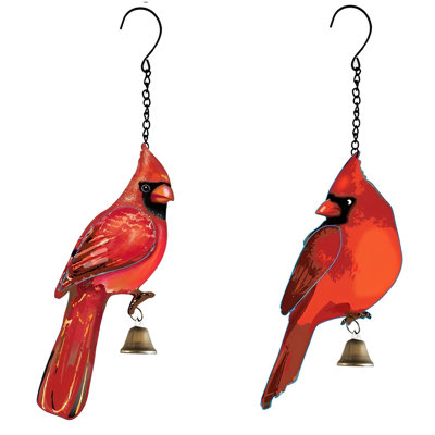 11" Width Cardinal Ornaments 2 pieces Set