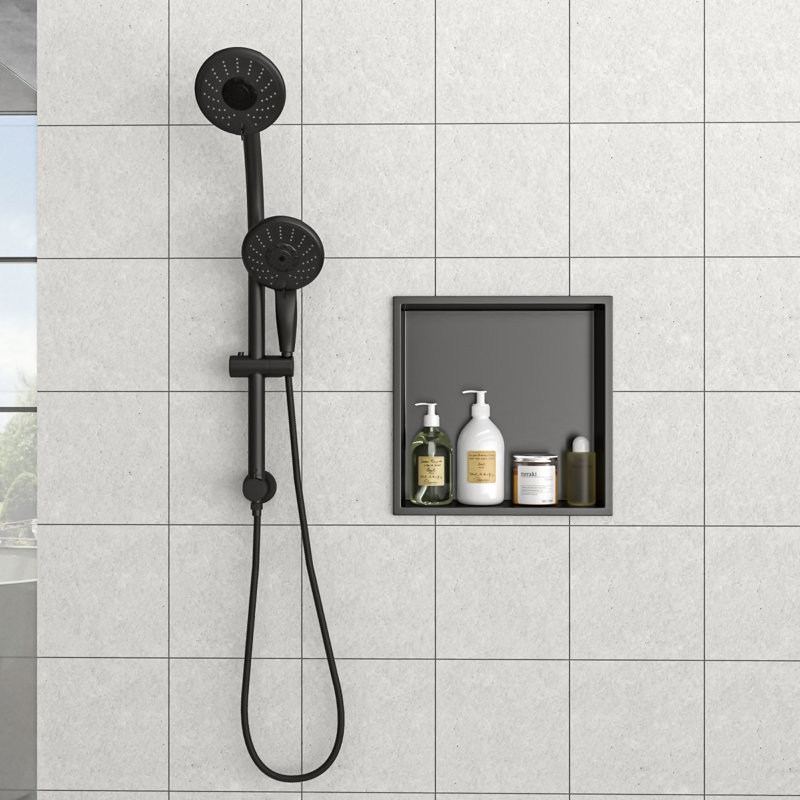 Stainless Steel Shower Niche , Gunmetal Black
