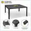 Ensemble de salle à manger pour terrasse en aluminium pour 8 personnes L 58,6 po avec table carrée extensible et fauteuils inclinables pliés