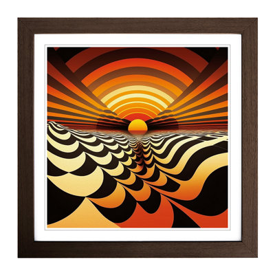 Sunset Op Art - Framed Print