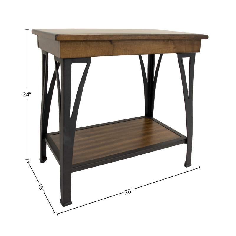 Kimio Lizbeth 15" Wide Chairside Table, Copper