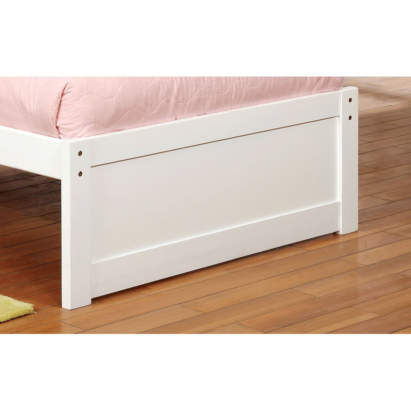 Lit plateforme avec rangement Araujo, Blanc, Simple
