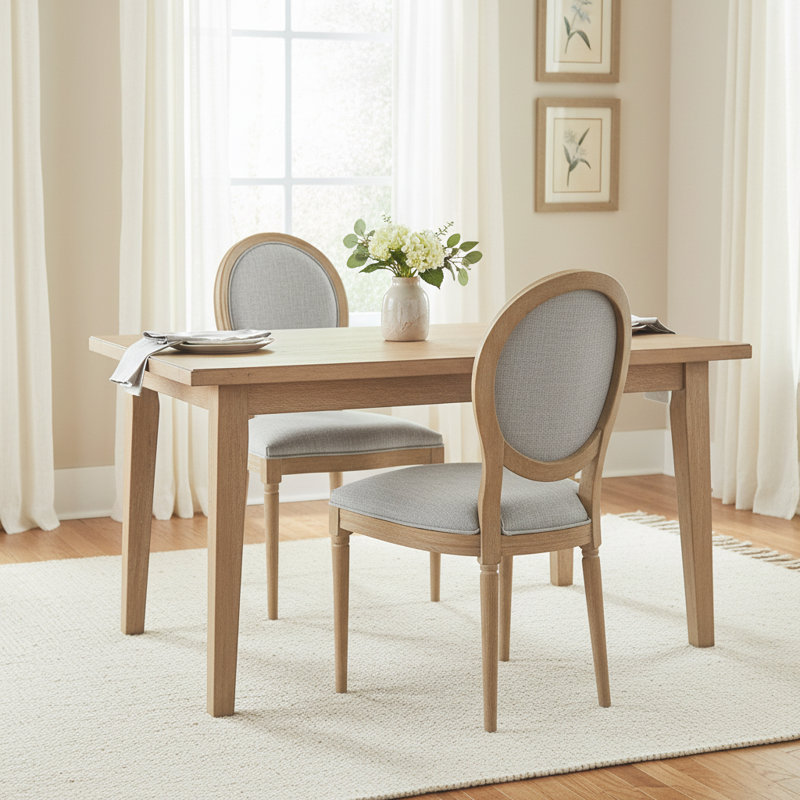 48cm H Polyester Blend Upholstered King Louis Back Accent, Grey