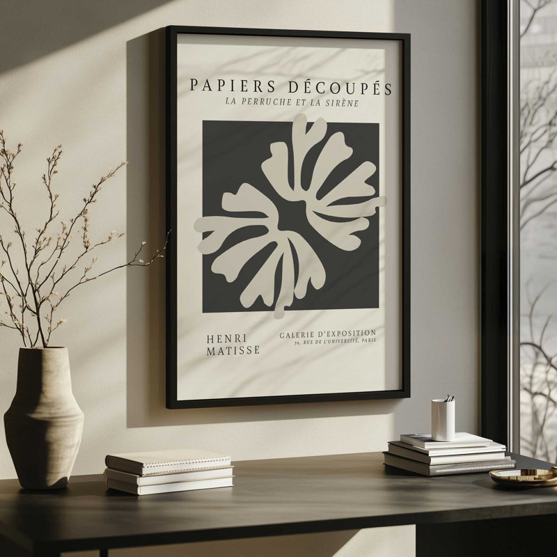 «La Perruche» par Matisse, H 37,25 po x l 25,25 po, Chrome poli