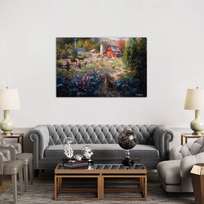 Grazing The Fertile Farmland by Nicky Boehme - Wrapped Canvas Painting, 152.5 cm H x 101.5 cm W