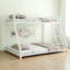 Lit superposé simple au-dessus d'un lit double en métal / Métal robuste robuste / Réduit le bruit / Barrière de sécurité / Certifié PCC / Aucun sommier tapissier requis-468122735