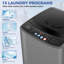 Laveuse portative de 2,8 pi³ avec machine à laver 20 lb avec pompe de vidange, machine à laver compacte avec 10 programmes et 8 niveaux d'eau-121099857