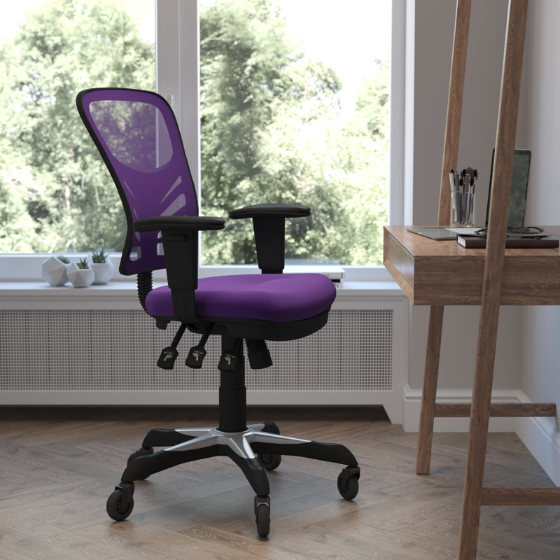 Chaise ergonomique , Noir, Mauve
