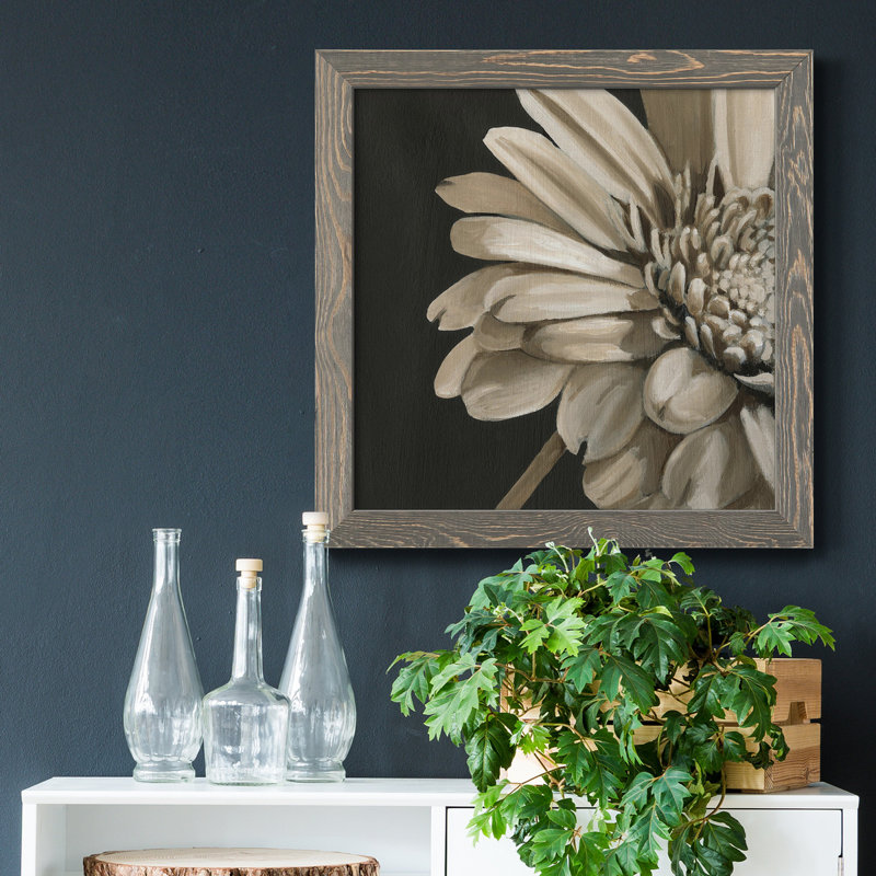 Classical Blooms IV - Art mural, H 35,5 po x l 35,5 po x P 1,5 po, gris