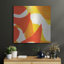  «Orange Starburst 1» par Laura Gibson, art mural en métal, 24 po x 24 po