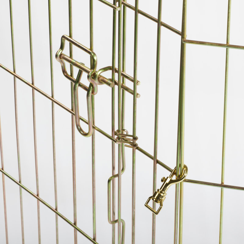 36" Gold Zinc Metal Pet Exercise Pen with Door