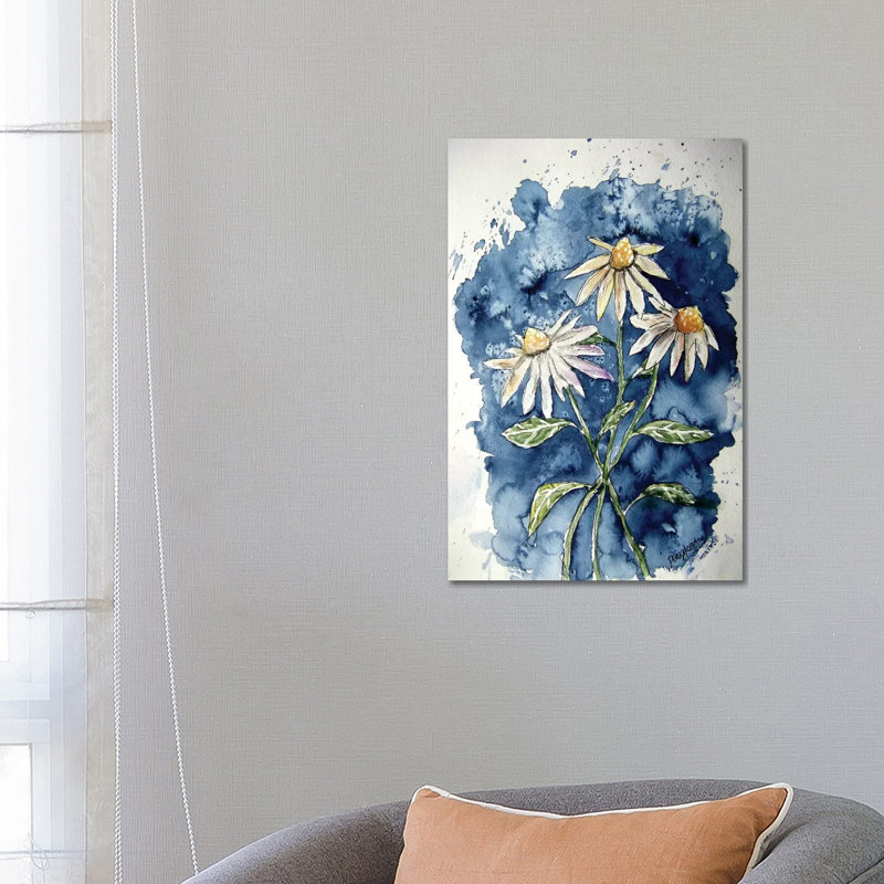 3 Daisies 1 Piece Wrapped Canvas Painting, 66.04 cm H x 45.72 cm W x 3.175 cm D