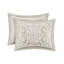 Édredon très grand en taupe, tissu 100% coton avec broderie chenille taupe et envoûtante-121163655-121163656