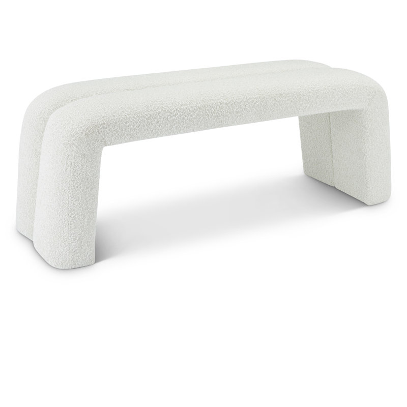Hiromu Boucle Fabric Upholstered Bench