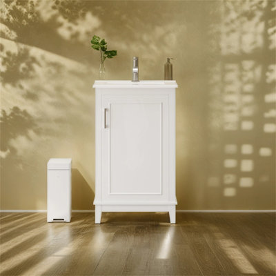 Meuble-lavabo de salle de bain avec lavabo en céramique