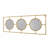 3 Mirror Piece Wall Mirror In Gold Rectangular Frame, Home Wall Decor