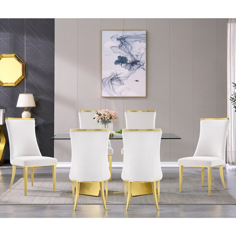 Chaise d'appoint en velours blanc Khristopher