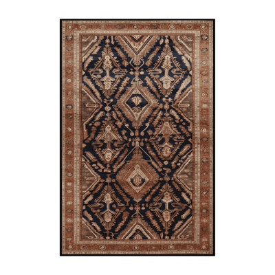 Machine Washable Persian Brown Area Rug