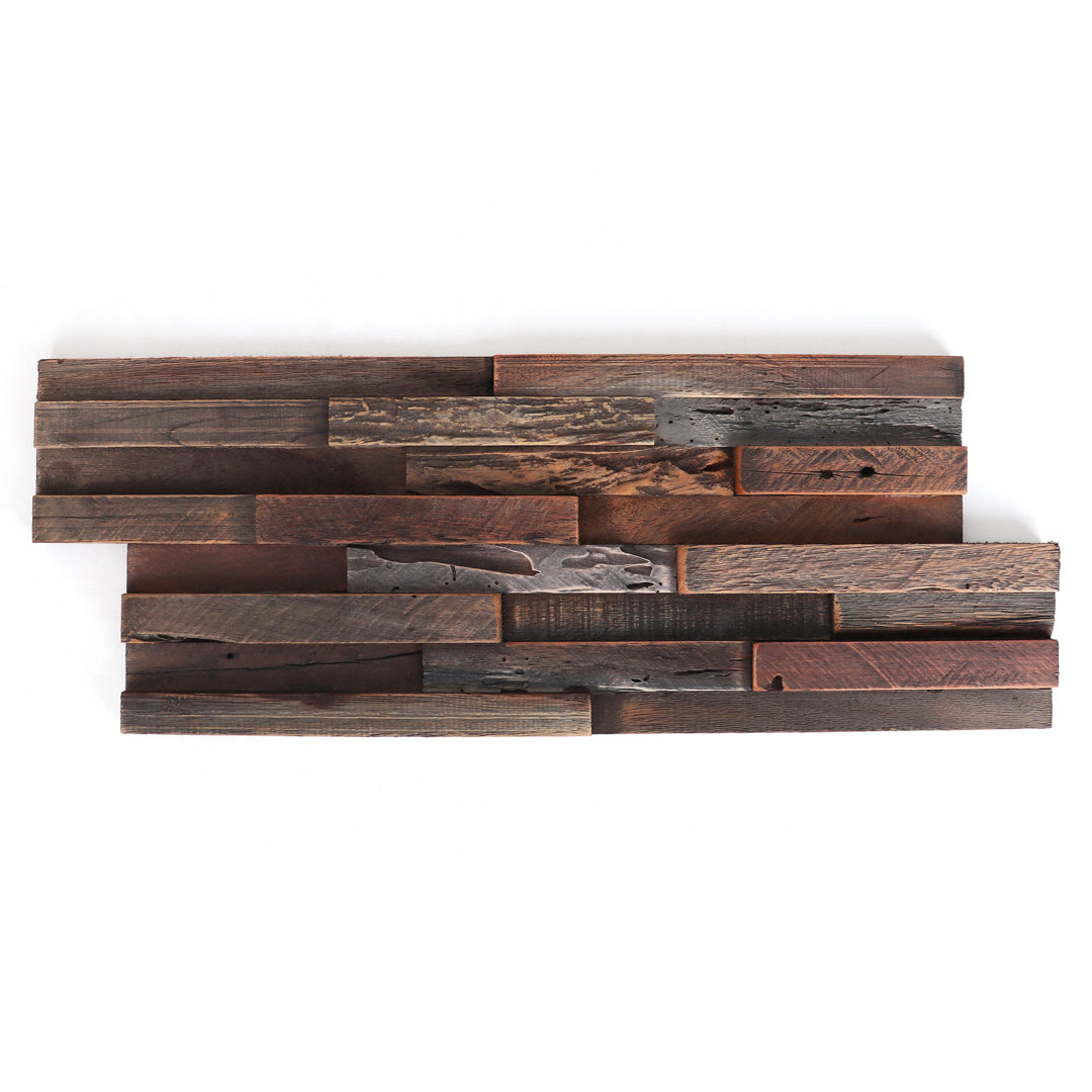 7" x 21.25" Reclaimed Wood Wall Paneling (12-pack) (Set of 12) Stone Ten 