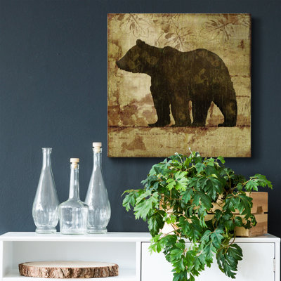 «Country Bear» - Toile tendue avec châssis de qualité supérieure - prête à être accrochée