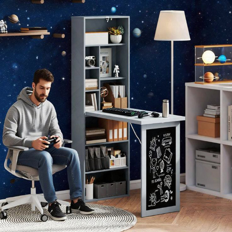 Conception de bureau escamotable et pliable