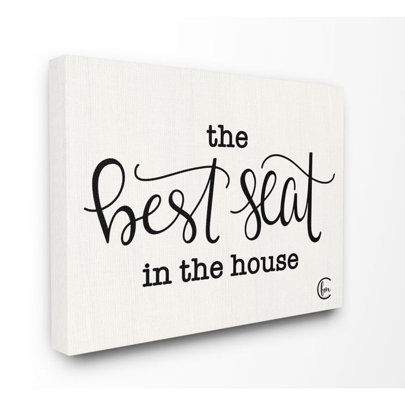 «The Best Seat in The House», art texturé, Toile tendue, H 16 po x l 20 po