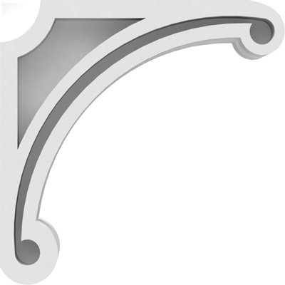 1 7/8"W X 6"D X 6"H Arch Architectural Grade PVC Corbel