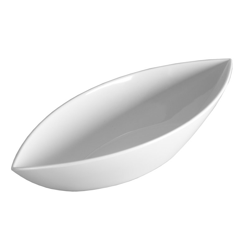 12Wx4Dx2H Melamine Canoe/Wht