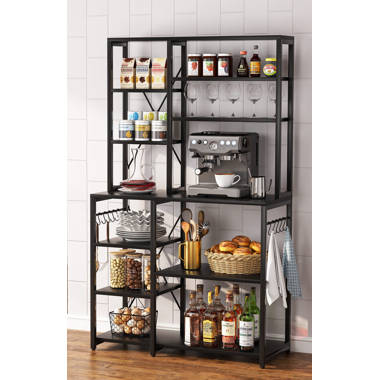 17 Stories 24 Steel Standard Baker's Rack with Wheels, Microwave