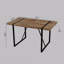 Ensemble de salle à manger 5 pièces de style campagnard industriel industriel: table rectangulaire en bois aggloméré rectangulaire de 55 po et 4 chaises sans accoudoirs en polyuréthane, pieds en métal noir-10726398