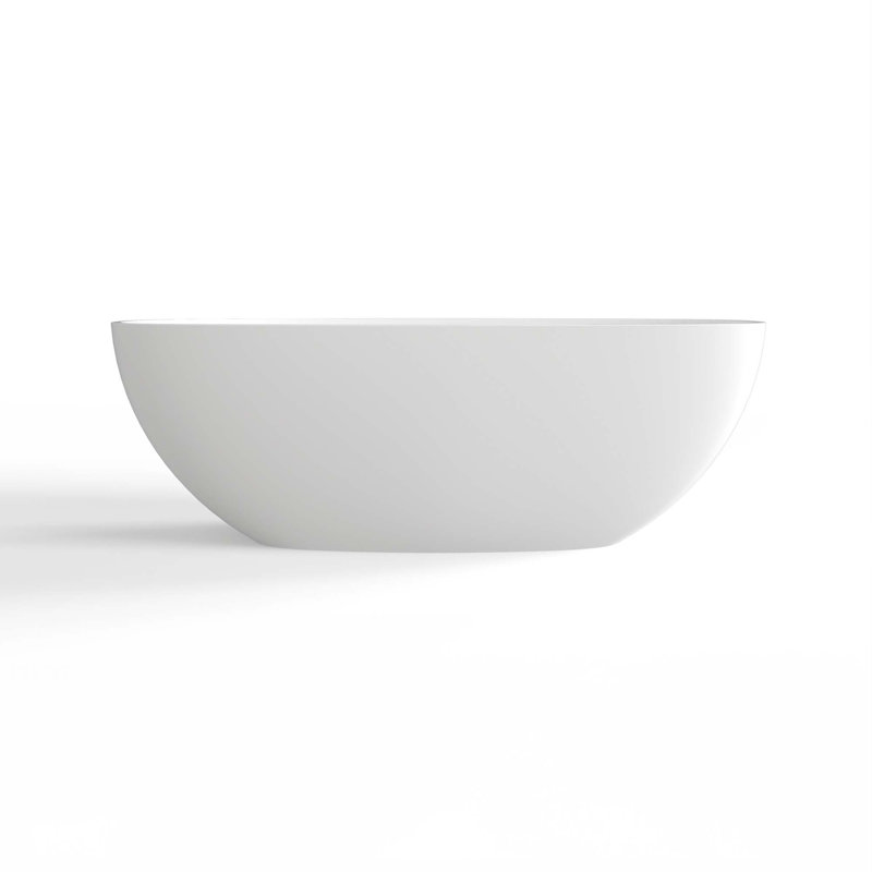 66.9" Freestanding Solid Surface Soaking Bathtub