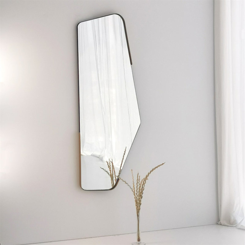 Roselore Modern Black Wall Mirror, 23.6 x 47.2 Inches | 100% MDF with 100% Metal Frame, PVC Edge Bands | Ecological Flotal-E Mirror | Stylish and Novel Design for Home Decor, Entryway, and Living Spaces