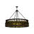 Cryal 6 - Light Dimmable Wagon Wheel Chandelier