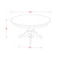 Ensemble de table de salle à manger 5 pièces comprenant une table de salle à manger ronde avec piédestal et 4 chaises rembourrées en tissu de lin sable noir-1579360103-1579360096-1579395239