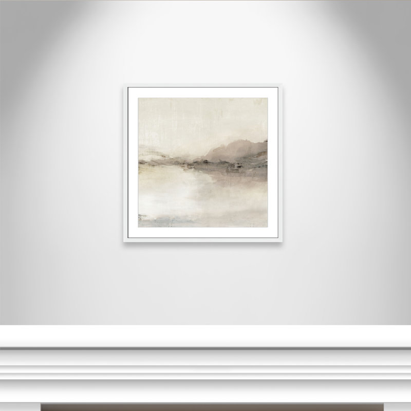 «Blush Horizon II» par Isabelle Z, L 27,5 po x H 27,5 po, Imprimé mat, Blanc satiné