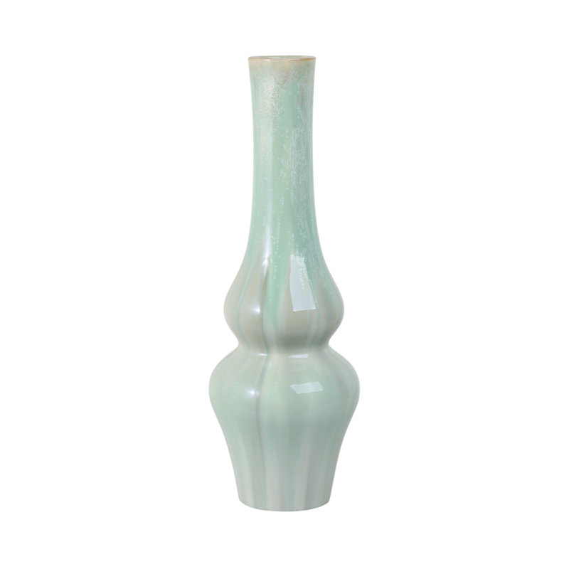 Handmade Stoneware Table Vase, Overall Height-  24"